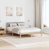 vidaXL Bettgestell Braun und hellgrau 160 x 200 cm Massivholz Kiefer