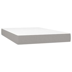 vidaXL Taschenfederkernmatratze Mittel Hellgrau 120x200x20 cm Stoff