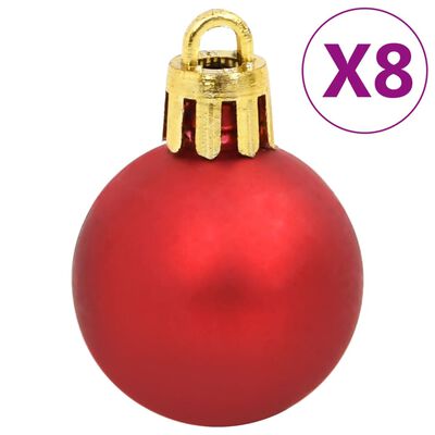 vidaXL 112-tlg. Weihnachtskugel-Set Rot Grün Golden Polystyrol