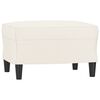 vidaXL 3-Sitzer-Sofa mit Hocker Creme 180 cm Kunstleder