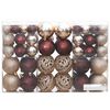 vidaXL Weihnachtskugeln 100 Stk. Champagner und Braun 3 / 4 / 6 cm