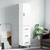 vidaXL Highboard Wei&szlig; 34,5x34x180 cm Holzwerkstoff