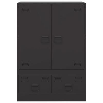 vidaXL Highboard Schwarz 67x39x95 cm Stahl