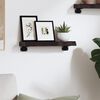 vidaXL Wandregal Dunkelbraun 40x10x4 cm Massivholz Eiche Behandelt