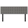 vidaXL Kopfteile 2 Stk. Dunkelgrau 72x5x78/88 cm Stoff