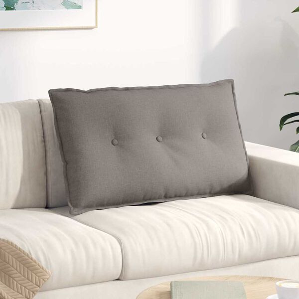 vidaXL R&uuml;ckenkissen Taupe 80 x 19 x 50 cm Stoff