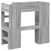 vidaXL Etagenbettgestell mit Schreibtisch Graues Sonoma 75 x 190 cm
