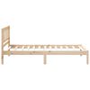vidaXL Bettrahmen mit Kopfteil Braun 75 x 190 cm Massives Kiefernholz