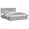vidaXL Bettrahmen Graues Sonoma 200 x 200 cm Ingenieurs Holz