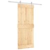 vidaXL Schiebet&uuml;r Nat&uuml;rlich und Wei&szlig; 85 x 210 cm Massivkiefer