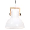 vidaXL H&auml;ngelampe Industriestil 25 W Wei&szlig; Rund 40 cm E27