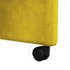 vidaXL Esszimmerst&uuml;hle mit Rollen 2 pcs Gelb 58 x 67 x 97 cm Samt