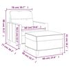 vidaXL Sessel mit Hocker Creme 60 cm Stoff