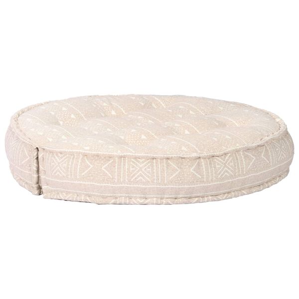 vidaXL Pouf 100x20 cm Beige Stoff