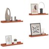 vidaXL Wandregal mit Regal 4 pcs Rot 40 x 9 x 3 cm Holzwerkstoff