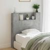 vidaXL Kopfteil Beton Grau 100 x 16,5 x 103,5 cm Holzwerkstoff