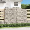 vidaXL Gabionen mit Hochbogen 13 Stk 300x50x220/240cm Verzinktes Eisen
