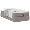 vidaXL Ottoman-Bett mit Matratze Taupe 90x200 cm Stoff