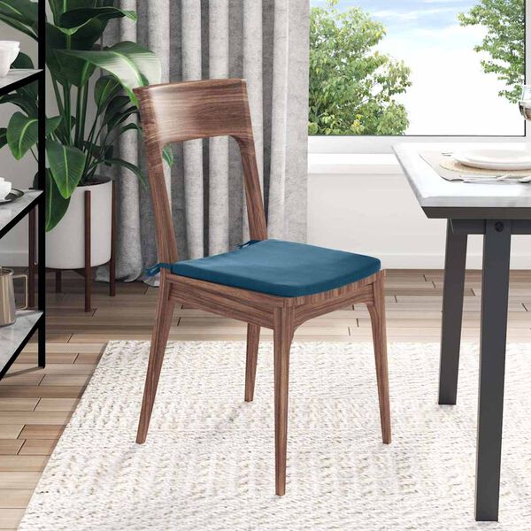 vidaXL Sitzkissen 4 pcs Blau 40 x 40 x 3 cm Samt