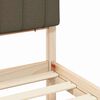 vidaXL Bettgestell mit gepolstertem Kopfteil Taupe 150 x 200 cm