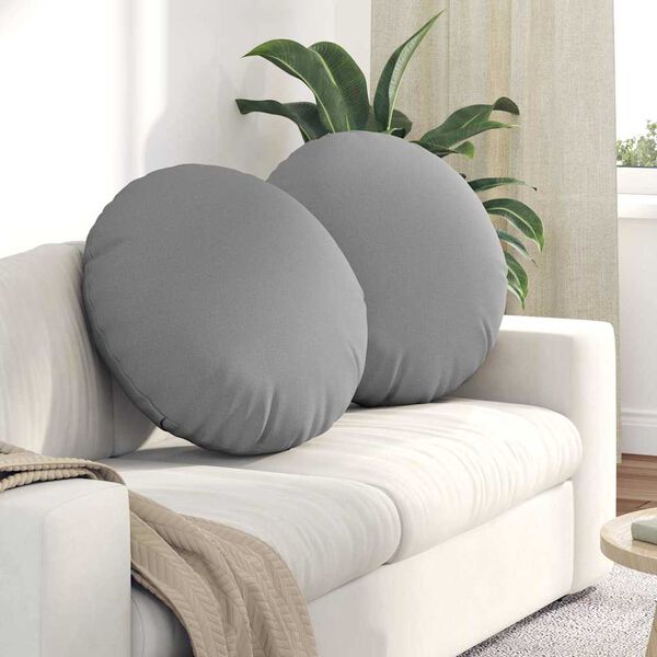 vidaXL Sitzkissen 2 pcs Wolkengrau &Oslash;80 x 29 cm Stoff