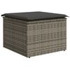 vidaXL 4-tlg. Garten-Sofagarnitur mit Kissen Grau Poly Rattan