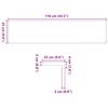 vidaXL Treppenstufen 20 Stk. Dunkelbraun 110x25x2 cm Massivholz Eiche
