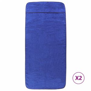 vidaXL Strandt&uuml;cher 2 Stk. K&ouml;nigsblau 75x200 cm Stoff 400 GSM