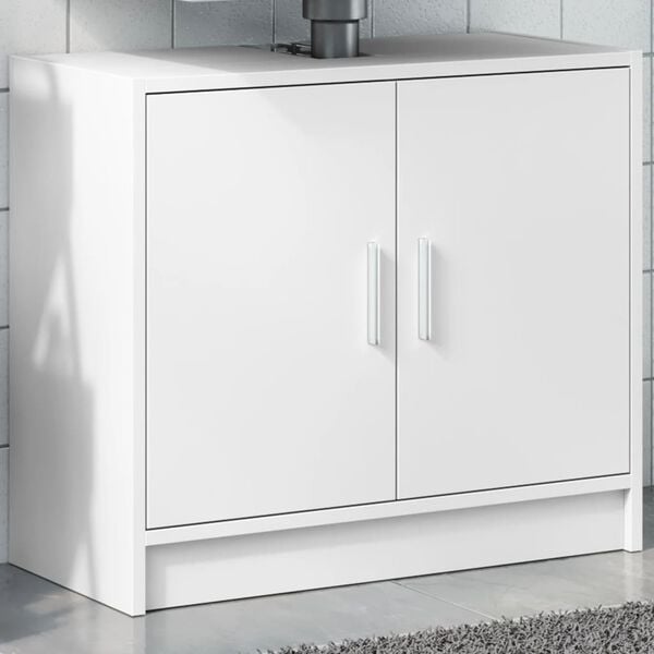 vidaXL Waschbeckenunterschrank Wei&szlig; 63x29x55 cm Holzwerkstoff
