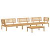 vidaXL Sofa Set mit Kissen Uni 4 pcs Taupe Massivholz Akazie
