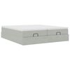 vidaXL Ottoman-Bett mit Matratzen Hellgrau 160x200 cm Samt