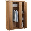 vidaXL Kleiderschrank 3-Türig 118×50×171,5 cm Kiefer Panama Serie