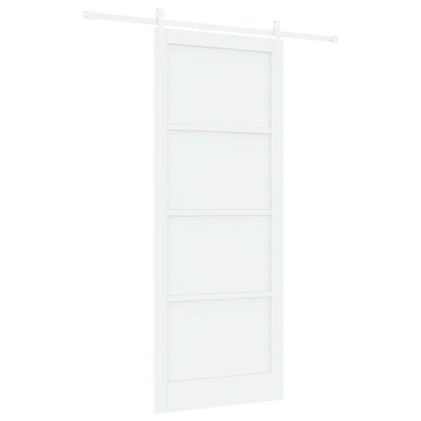 vidaXL Schiebet&uuml;r Wei&szlig; 93 x 232 cm Massives Kiefernholz