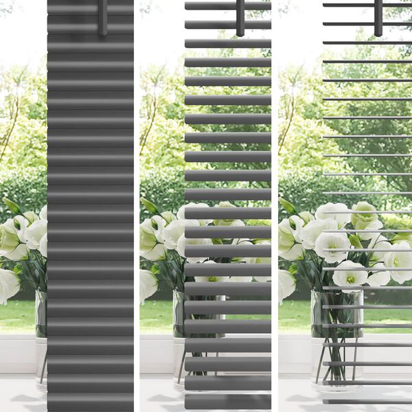 vidaXL Venetianer Jalousie Verstellbar Silber Grau 150 x 90 cm PVC