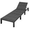 vidaXL Sonnenliege mit Auflage Poly Rattan Schwarz