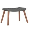 vidaXL Relaxsessel mit Hocker Dunkelgrau Samt