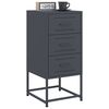 vidaXL Nachttische 2 Stk. Anthrazit 36x39x78 cm Stahl