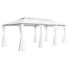 vidaXL Pavillon mit Vorh&auml;ngen 600x298x270 cm Wei&szlig; 180g/m&sup2;