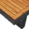 vidaXL 7-tlg. Garten-Essgruppe Poly Rattan Schwarz