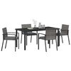vidaXL Garten Essgruppe 5 pcs Grau Pulverbeschichteter Stahl