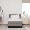 vidaXL Boxspringbett mit Matratze Taupe 200 x 90 cm Polyester