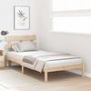 vidaXL Bettgestell mit Kopfteil Braun 90 x 190 cm Massivholz Kiefer
