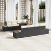 vidaXL Garten Essgruppe mit Kissen mit Kissen 9 pcs Schwarz und Beige