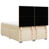 vidaXL Boxspringbett mit Matratze Creme 160x200 cm Stoff