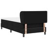 vidaXL Boxspringbett mit Matratze Schwarz 90 x 190 cm Stoff