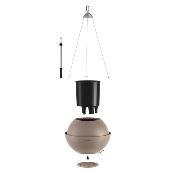 LECHUZA H&auml;ngeampel BOLA Color 32 ALL-IN-ONE Sandbraun