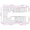 vidaXL 14tlg. K&uuml;chenschrank-Set Lucca Braun Eichen-Optik Holzwerkstoff