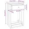 vidaXL Nachttisch Braun 63 x 30 x 79 cm Massives Mahagoni Holz
