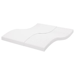 vidaXL Schaumstoffmatratze Wei&szlig; 160x220 cm 7-Zonen H&auml;rtegrad 20 ILD