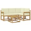 vidaXL Outdoor-Sofagarnitur 5 stk. Wei&szlig; und Creme